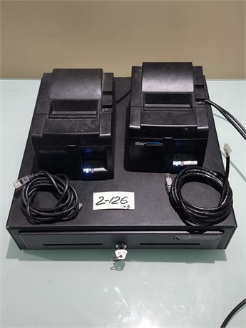 Lot 2-126 - Point-of-Sale (POS) Cash Drawer with Thermal Receipt Printers