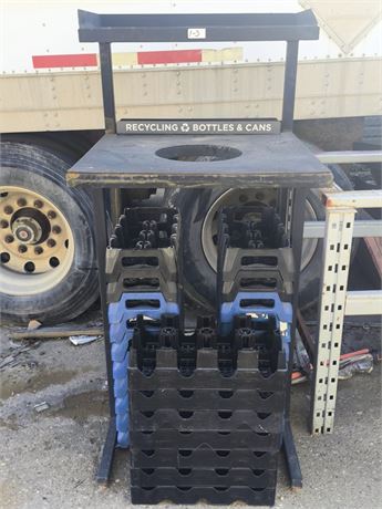 Lot 1-3 - Heavy-Duty Metal Recycling Station and Holders