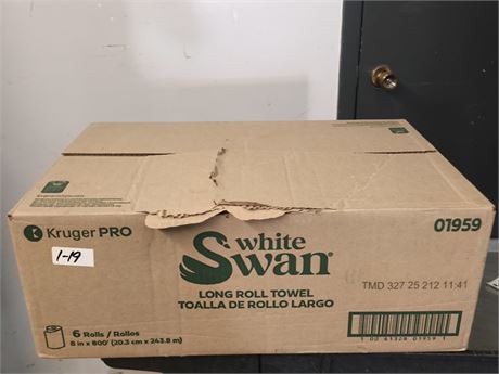 Lot 1-19 - Kruger White Swan Long Roll Towel