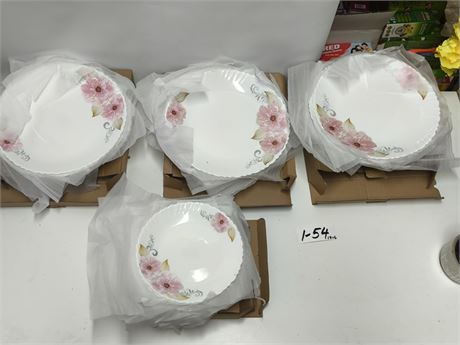 Lot 1-54 - Plates with Floral Print