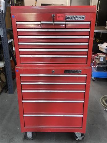 Lot -W-9 - Mastecraft Red Toobox Double