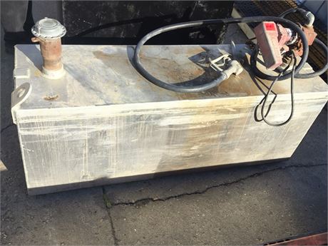 Lot - W-61 - Aluminum Fuel Tank w/Pump