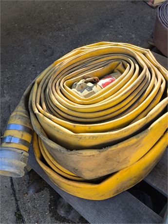 Lot - W-198 - Rubber Fire Hoses
