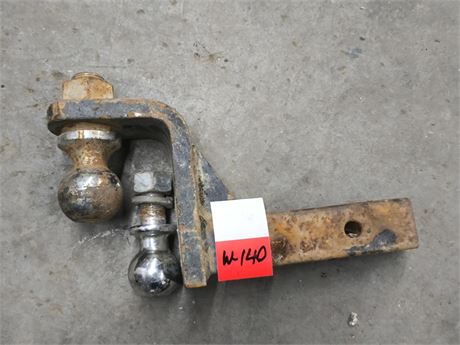 Lot - W - 140 - Drop Style Hitch Mount + Removalbe Trailer Hitch Ball