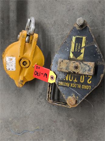 Lot - W-170 - Wire Rope Pulley Load Block 2.0 Ton + snatch block I-X2